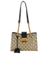 GG Supreme Bee Shoulder Bag, &pound;850, Handbags, Beige/Black, Canvas/Leather, Front view
